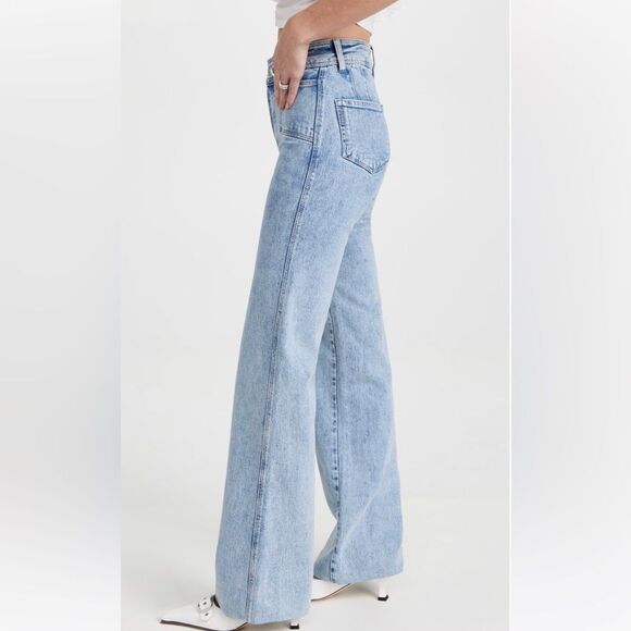 NEW PAIGE Leenah flared jeans in “Alivia” light wash - Picture 9 of 17